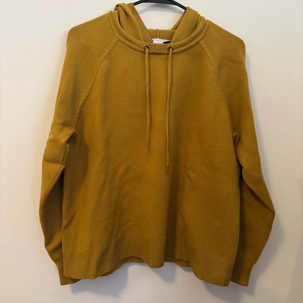 Magaschoni Mustard Yellow Hooded Sweater large